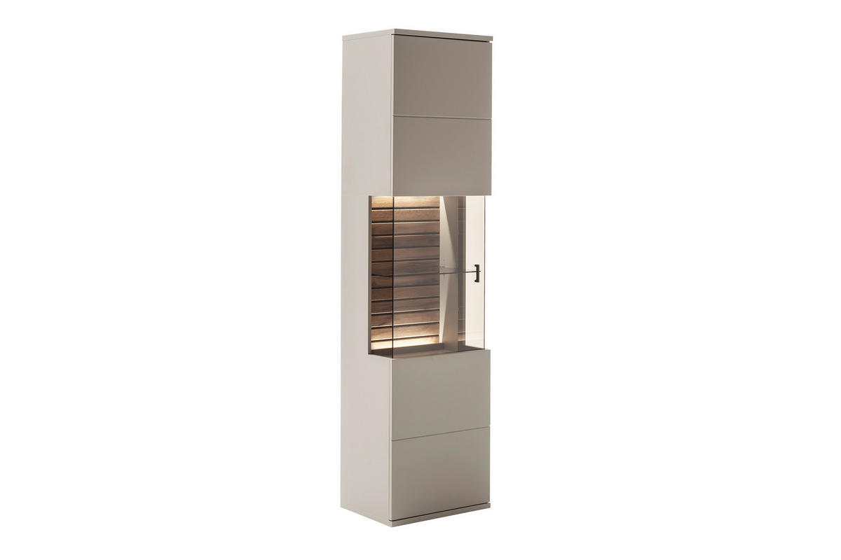 WOHNWAND 3-teilig  in  270/199/50 cm    - Anthrazit, Design, Glas/Holzwerkstoff (270/199/50cm) - Livetastic