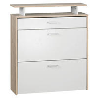 SCHUHKIPPER  in  - Silberfarben/Weiß, KONVENTIONELL, Holzwerkstoff/Kunststoff (80/95/24cm) - MID.YOU