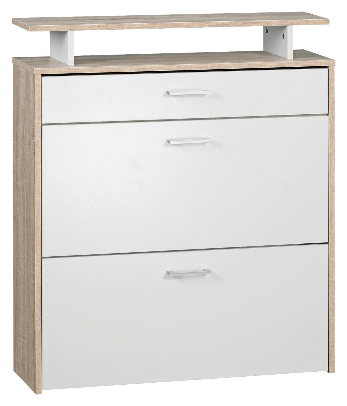 SCHUHKIPPER  in  - Silberfarben/Weiß, KONVENTIONELL, Holzwerkstoff/Kunststoff (80/95/24cm) - MID.YOU