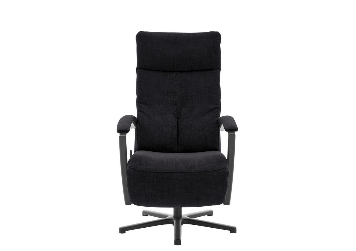 RELAXSESSEL Textil Anthrazit  - Anthrazit/Schwarz, Design, Textil/Metall (66/112/83cm) - Beldomo Speed