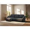 ECKSOFA PORTO Graphitfarben  - Schwarz/Graphitfarben, Design, Textil (154/270cm) - MID.YOU