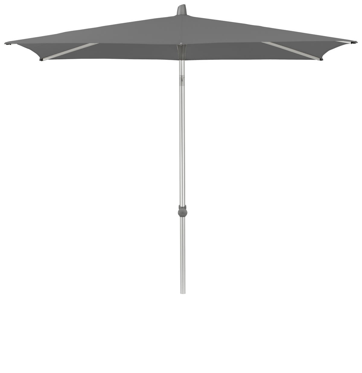 SONNENSCHIRM 250x200 cm Grau  - Silberfarben/Alufarben, KONVENTIONELL, Textil/Metall (250/200cm) - Glatz