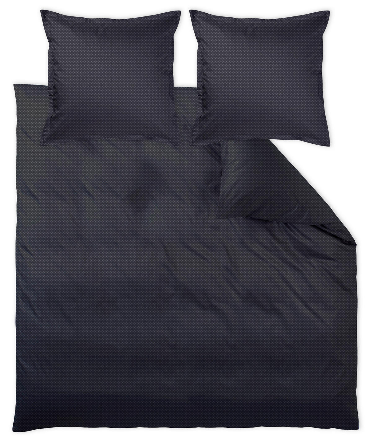 POSTELJNINA Livorno 200/200 cm damast črna  - črna, Konvencionalno, tekstil (200/200cm) - Curt Bauer