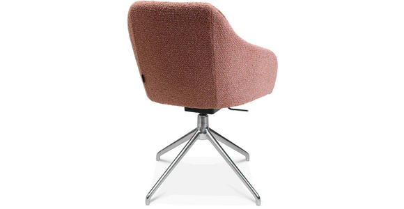 ARMLEHNSTUHL in Aluminium Flachgewebe - Alufarben/Rosa, Design, Textil/Metall (58/81,5-84,5/60cm) - Johann Jakob