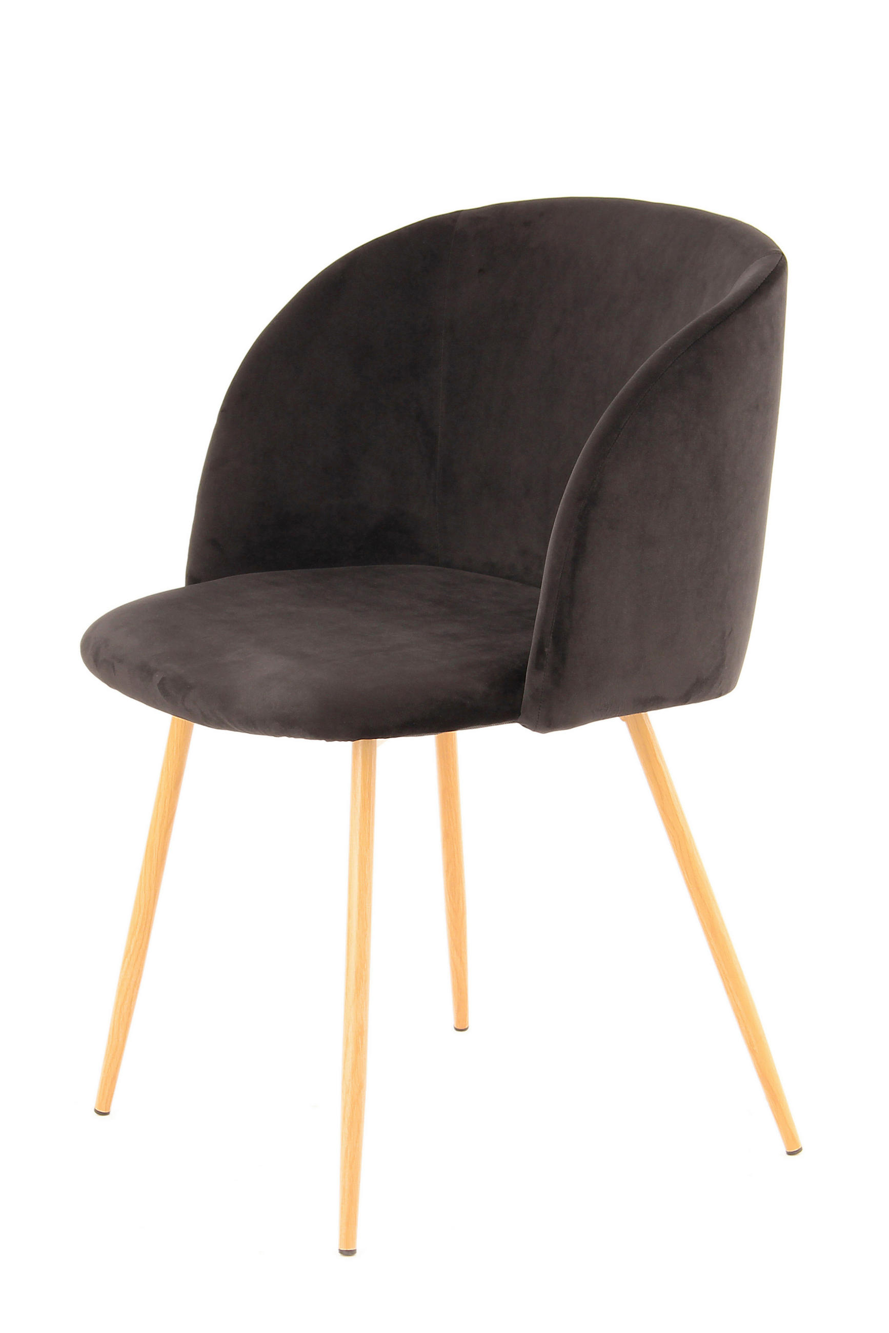 STUHL-SET 2 Stück  in Stahl  - Schwarz, Design, Kunststoff/Metall (54/84/56cm) - Kayoom