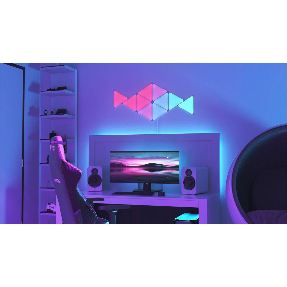 Nanoleaf Triangles 3er Pack Erweiterungsset 23/0,6/20 cm   - Weiß, Basics, Kunststoff (23/0,6/20cm)