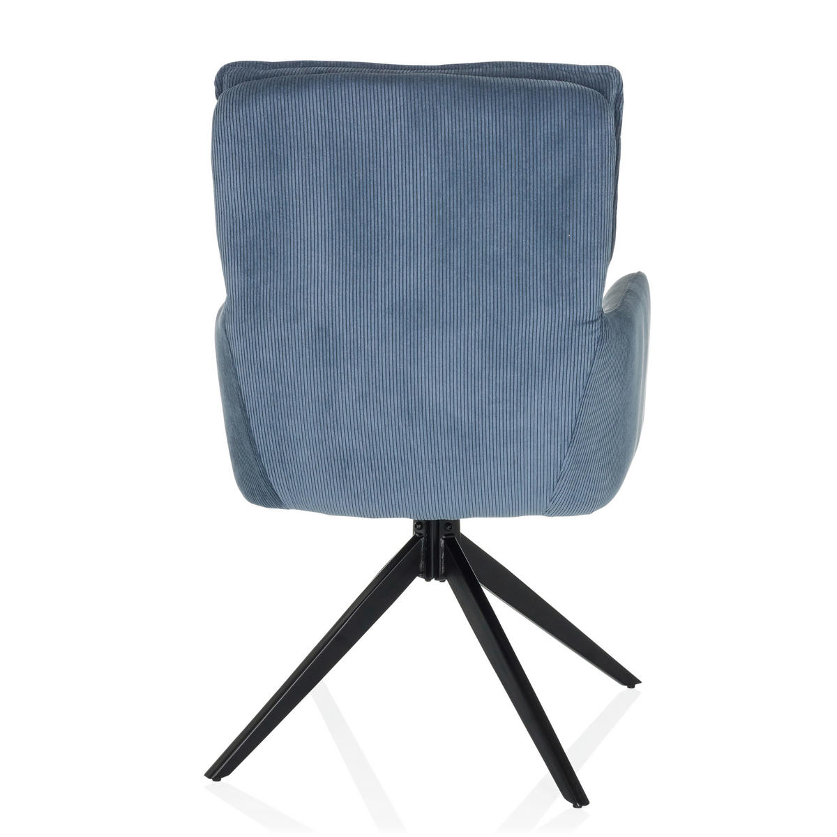 ARMLEHNSTUHL  in Cord  - Blau/Schwarz, MODERN, Textil/Metall (58/94/60cm) - MID.YOU