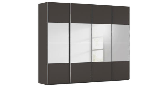 SCHWEBETÜRENSCHRANK 271/235/68 cm 4-türig Graphitfarben  - Chromfarben/Graphitfarben, Design, Holzwerkstoff/Metall (271/235/68cm) - Novel
