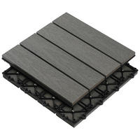 TERRASSENFLIESE 11 Stück  - Grau, KONVENTIONELL, Holzwerkstoff (30/30/2,4cm) - Ambia Garden