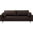 DREISITZER-SOFA Echtleder Braun - Chromfarben/Braun, Design, Leder/Metall (219/85/88cm) - ROLF BENZ
