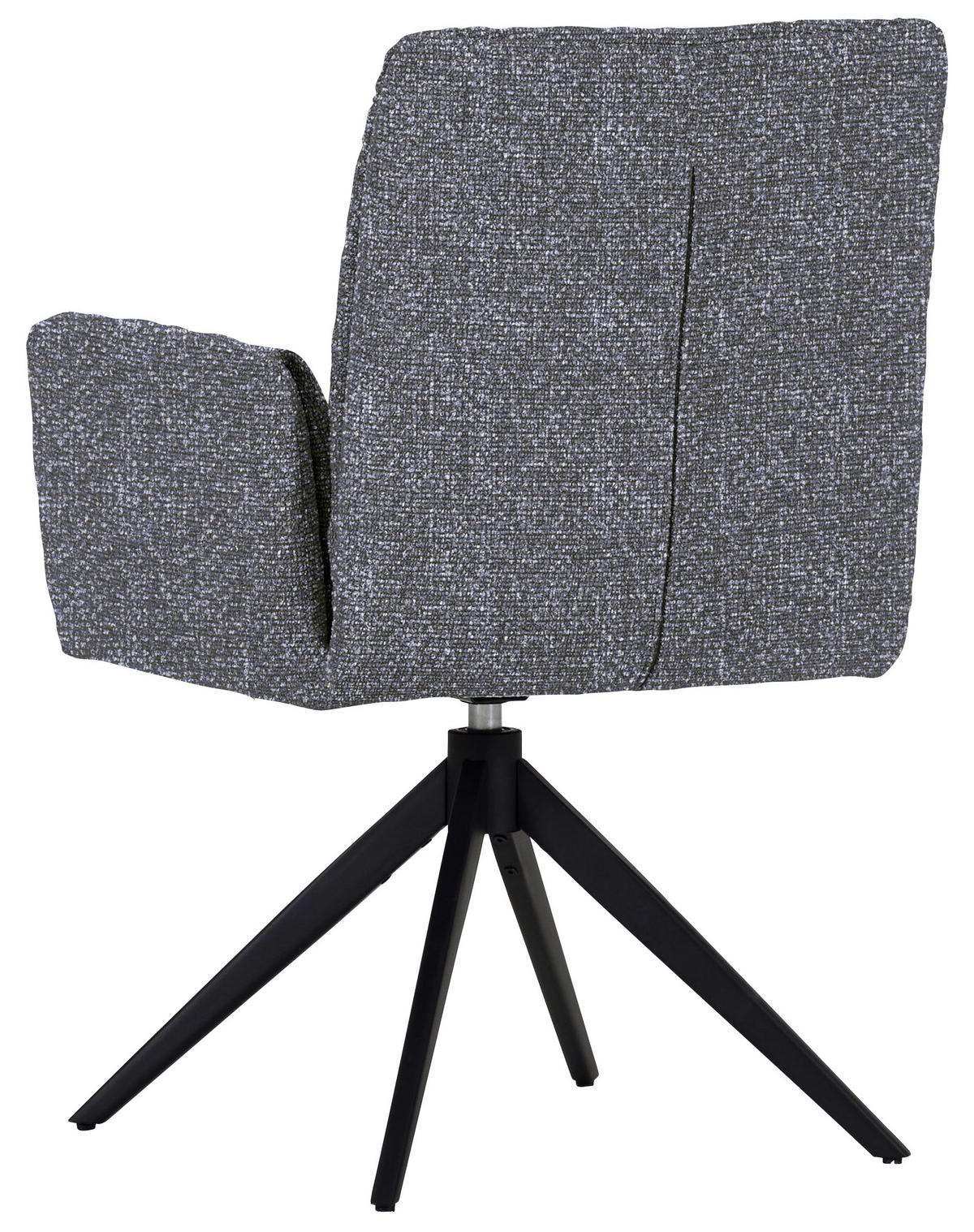 STOL MED ARMSTÖD järn flatväv  - svart/antracit, Modern, metall/textil (65/90/60cm) - Novel