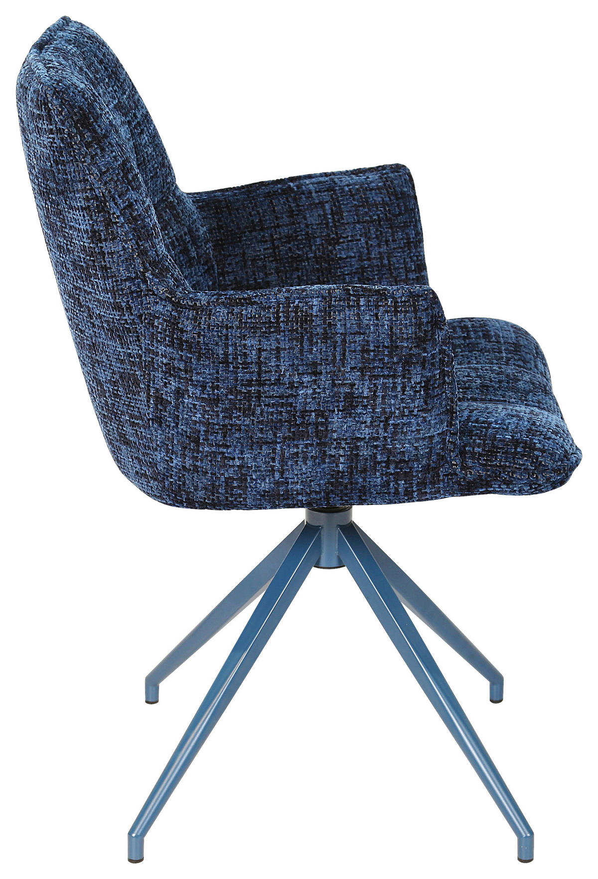 KAROSSZÉK kék  - kék, Lifestyle, textil/fém (59,5/90,5/62,5cm) - Novel