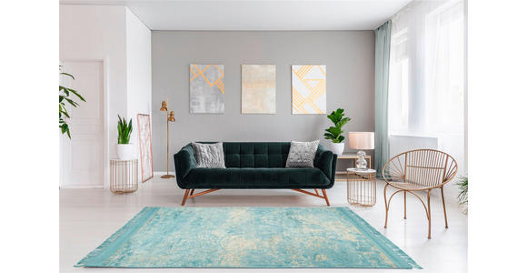 FLACHWEBETEPPICH 80/150 cm Dolce Vita 125 Petrol  - Petrol, Design, Textil (80/150cm) - Novel