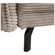 BIGSOFA in Cord Taupe - Taupe/Schwarz, Design, Textil/Metall (226/91/103cm) - Carryhome