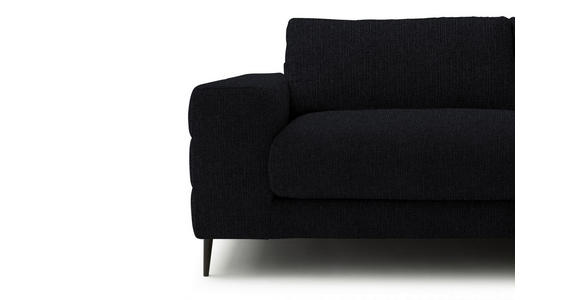 ECKSOFA  in Flachgewebe Schwarz  253/177 cm  - Schwarz, Design, Textil/Metall (253/177cm) - Dieter Knoll