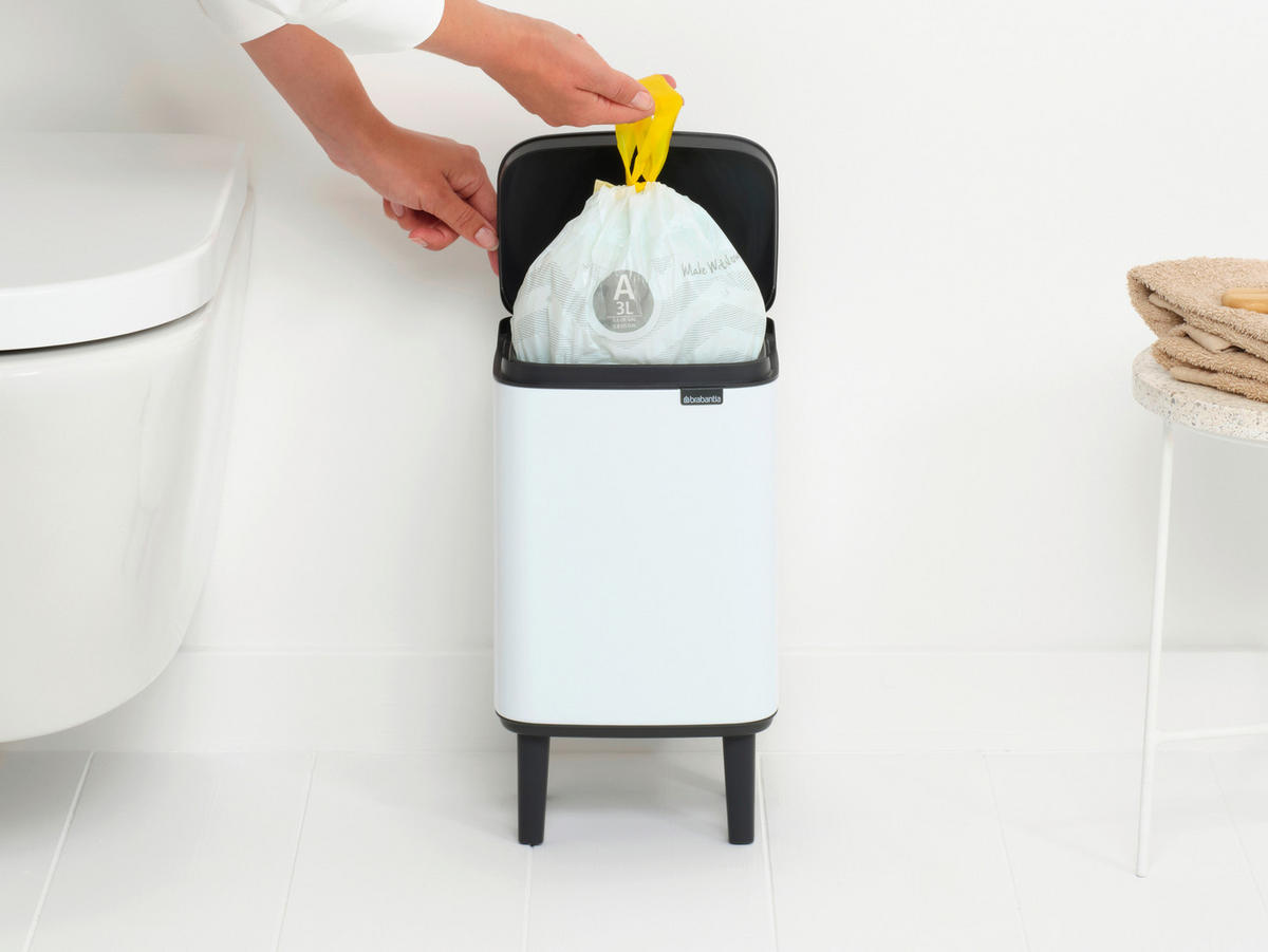 Coș De Gunoi 4 l  - alb/negru, Trend, plastic/metal (4Ll) - Brabantia