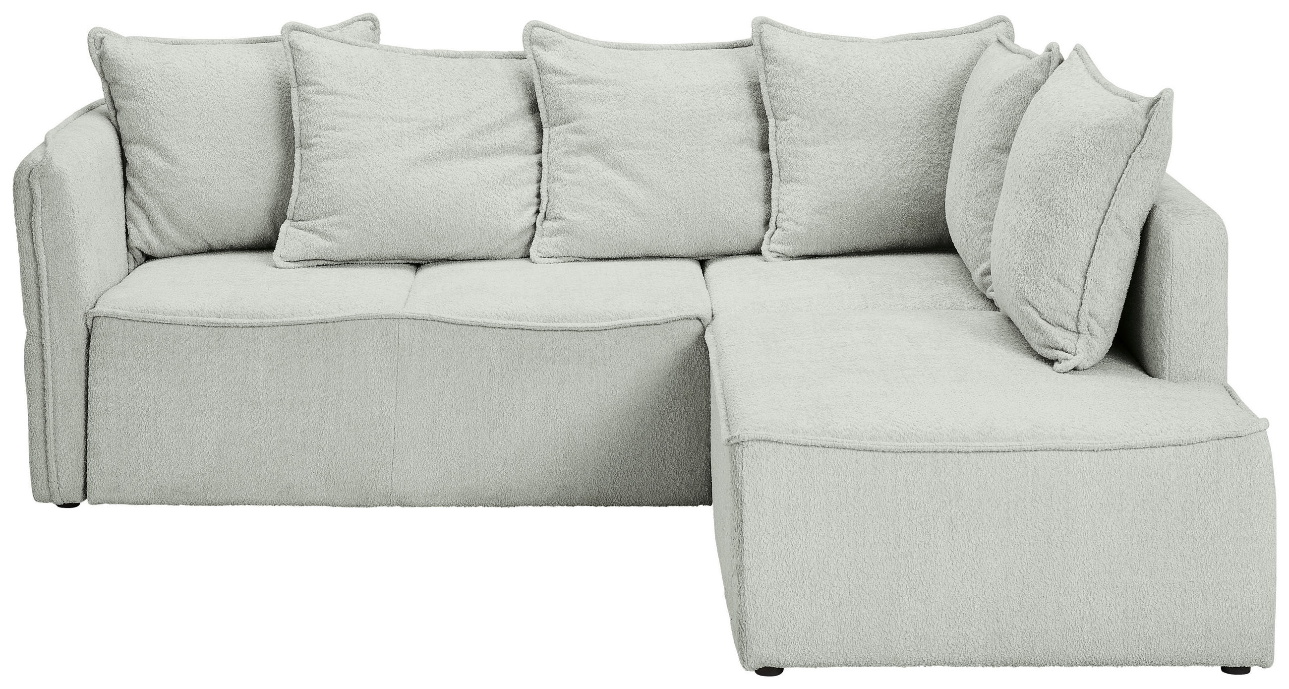ECKSOFA in Chenille Naturfarben  - Schwarz/Naturfarben, Konventionell, Kunststoff/Textil (233/193cm) - Carryhome