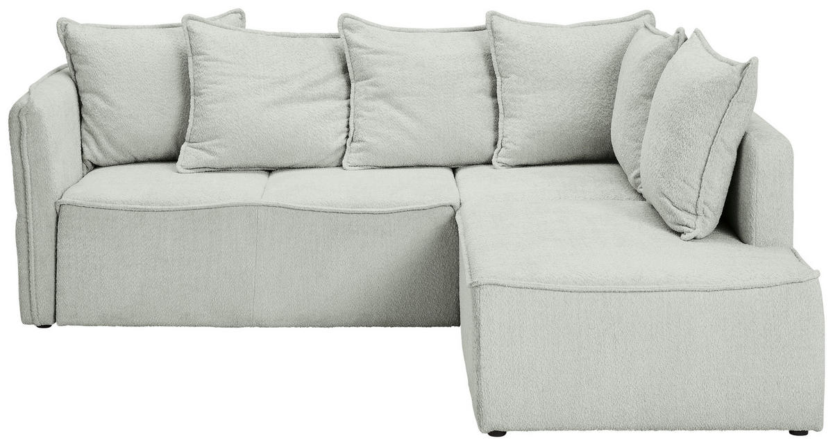 ECKSOFA in Chenille Naturfarben  - Schwarz/Naturfarben, Konventionell, Kunststoff/Textil (233/193cm) - Carryhome