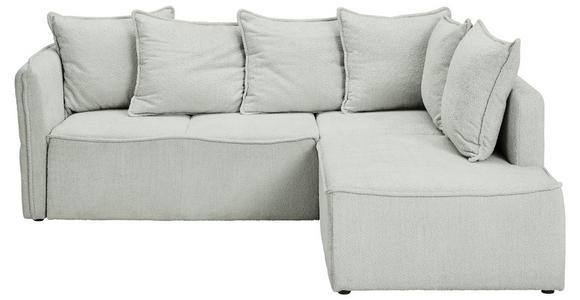 ECKSOFA  in Chenille Naturfarben  - Schwarz/Naturfarben, KONVENTIONELL, Kunststoff/Textil (233/193cm) - Carryhome