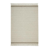 HANDWEBTEPPICH 130/190 cm Sylt Silberfarben, Beige  - Beige/Silberfarben, Natur, Textil (130/190cm) - Linea Natura