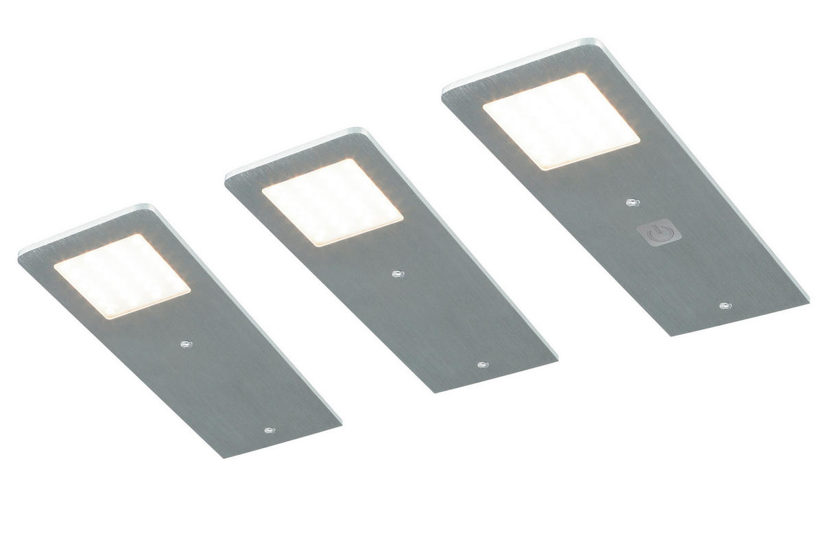 UNTERBAULEUCHTEN-SET 19/0,4/7 cm   - Alufarben, Basics, Metall (19/0,4/7cm)