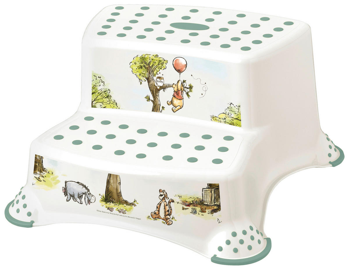 TRITTHOCKER WINNIE POOH  - Weiß, Basics, Kunststoff (40/37/21cm) - Disney
