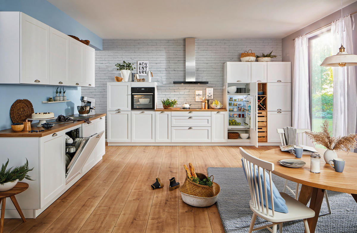 EINBAUKÜCHE Victoria Satin  - LIFESTYLE, Holzwerkstoff - Novel