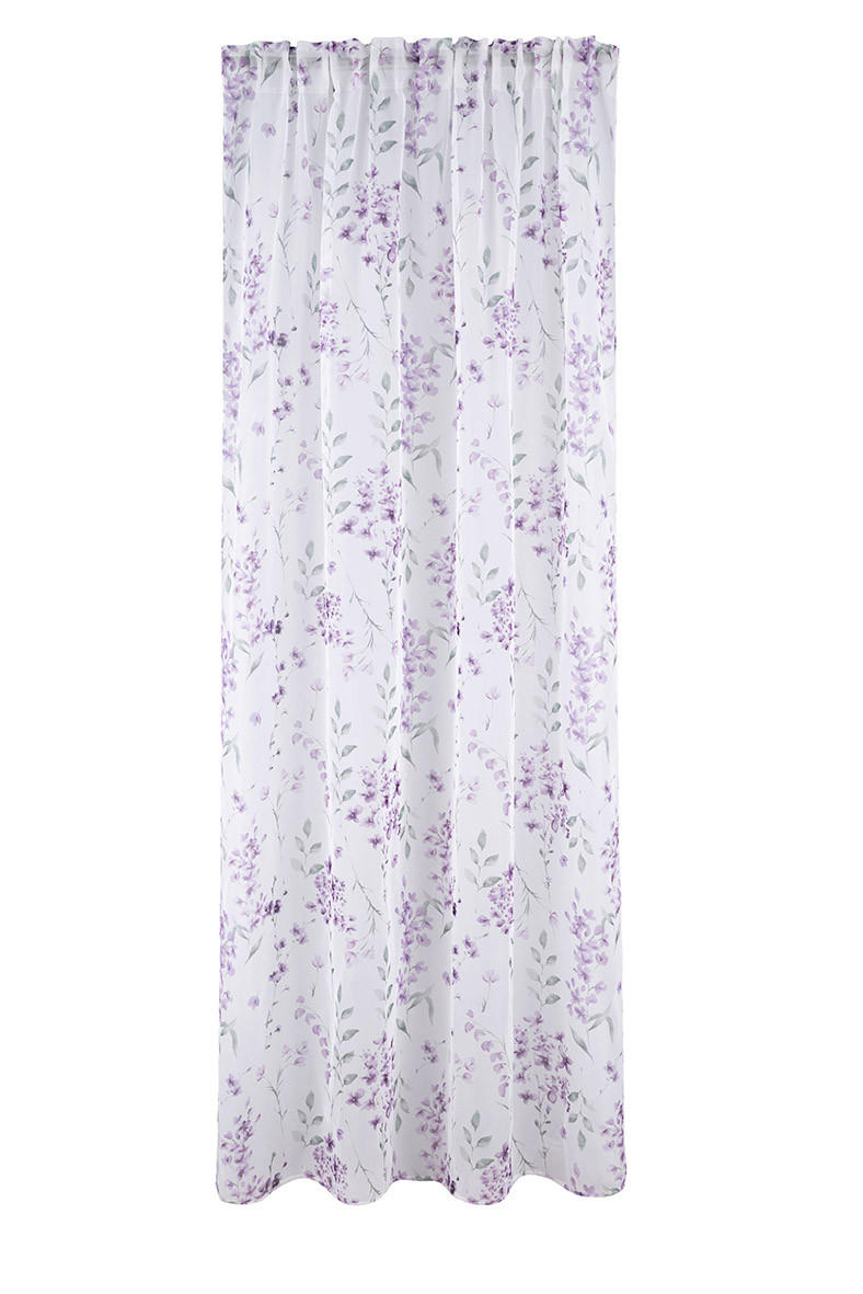 KÉSZFÜGGÖNY áttetsző  - ibolya, Trend, textil (140/245cm) - Esposa