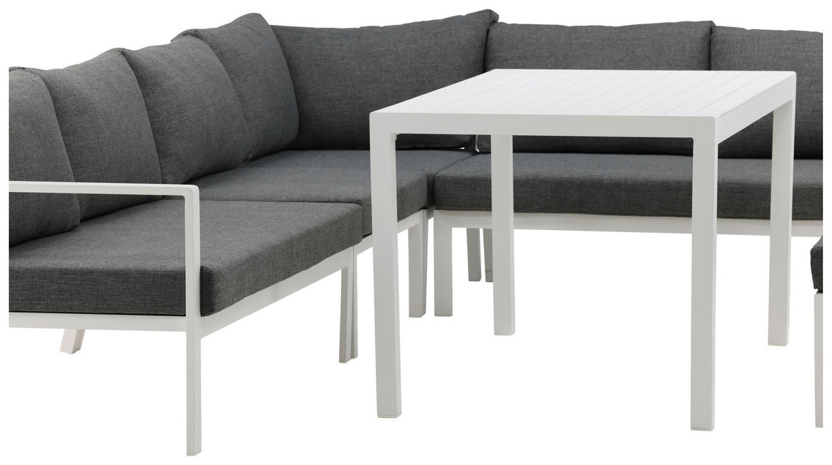 LOUNGESET  - vit/grå, Klassisk, metall/textil - Gardenson