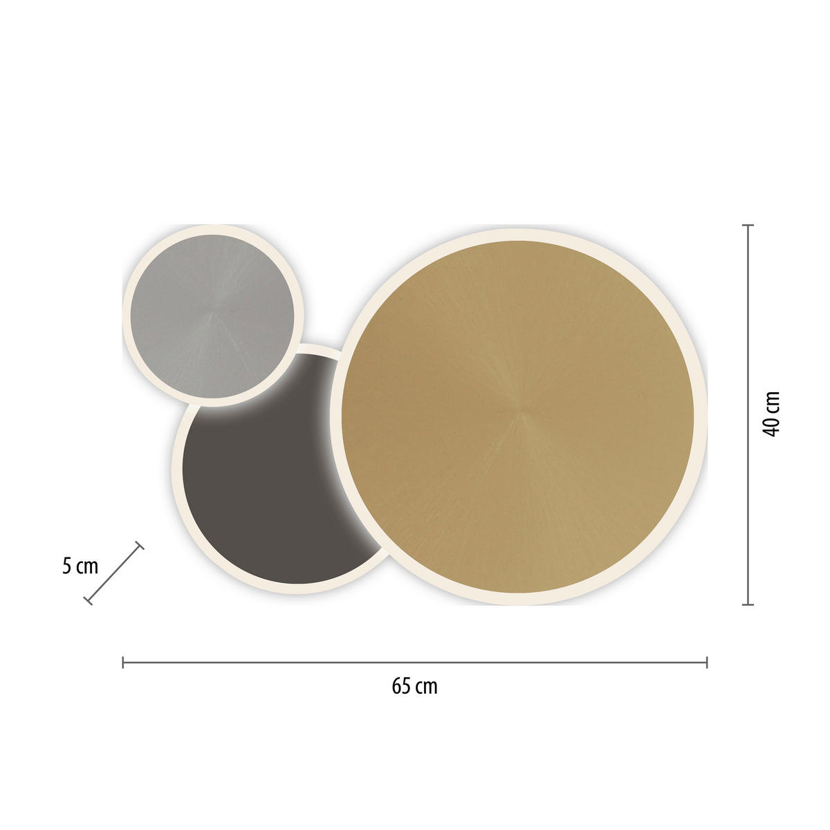 LED-DECKENLEUCHTE Q-Piato 65/40/5 cm   - Design, Metall (65/40/5cm) - Paul Neuhaus