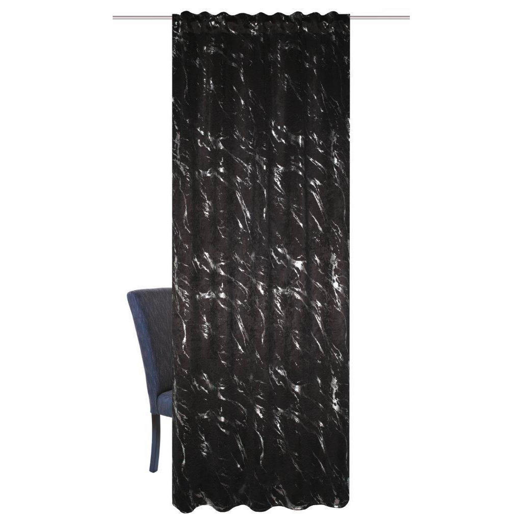 Thumbnail - Xxxl Fertigvorhang Force, Silber, Textil, Abstraktes, 140x245 cm, für Stange und Schiene geeignet, Wohntextilien, Gardin...