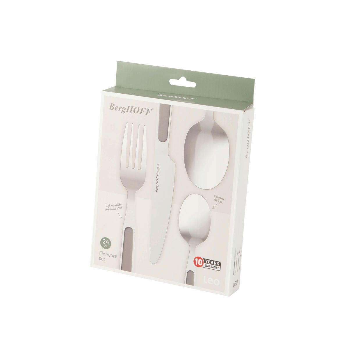 BESTECKSET 24-teilig Edelstahl  für 6 Personen  - Hellgrau, Basics, Kunststoff/Metall (18.5/4/26cm) - BergHOFF