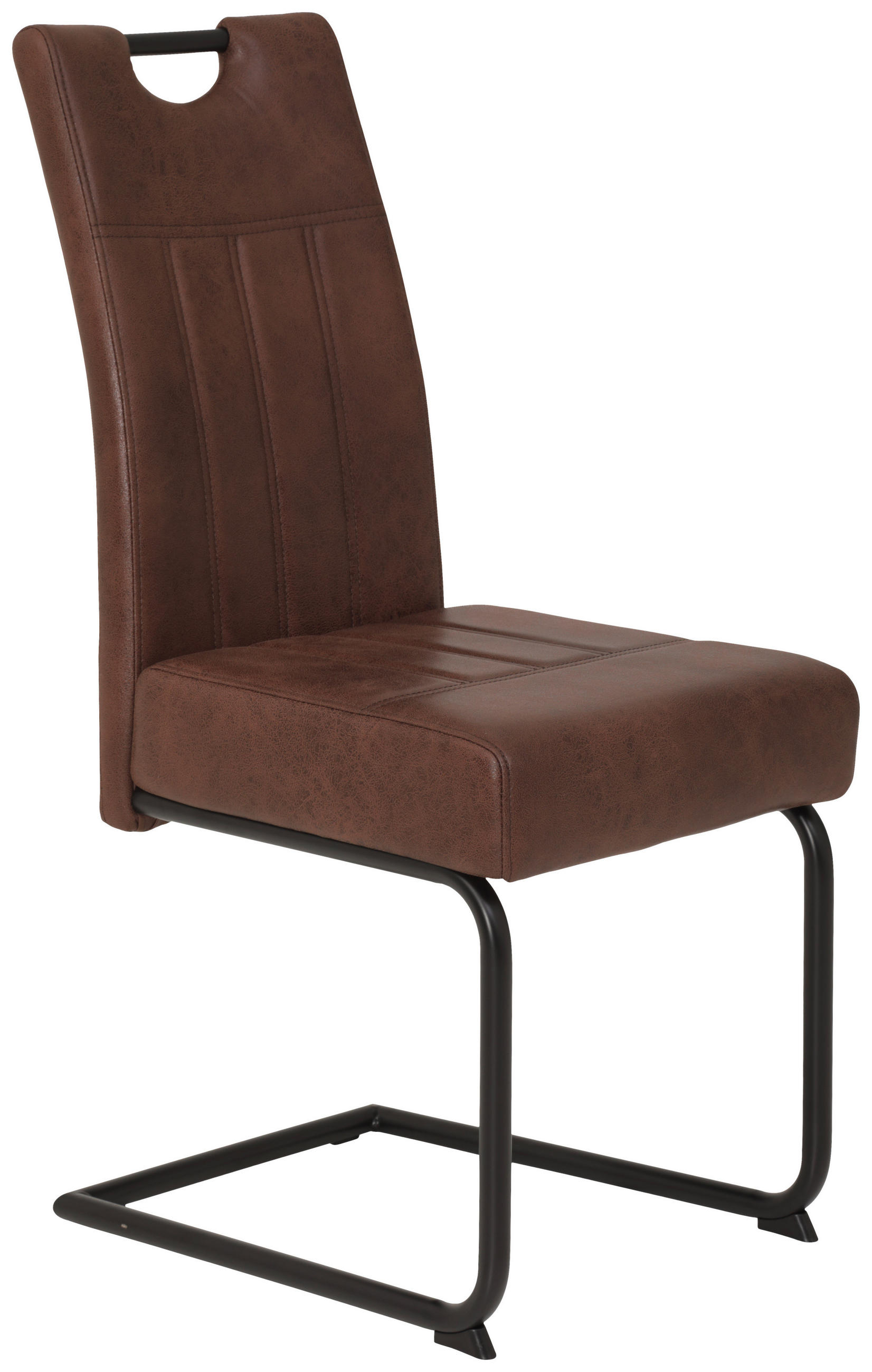 SCAUN BUCATARIE din metal, textil maro  - maro/negru, Basics, metal/textil (43/99/60cm) - Novel