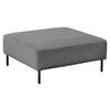 HOCKER in Textil Dunkelgrau  - Dunkelgrau/Schwarz, Design, Textil/Metall (100/41/100cm) - Johann Jakob