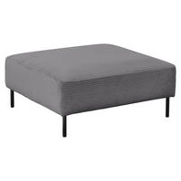 HOCKER in Textil Dunkelgrau  - Dunkelgrau/Schwarz, Design, Textil/Metall (100/41/100cm) - Johann Jakob