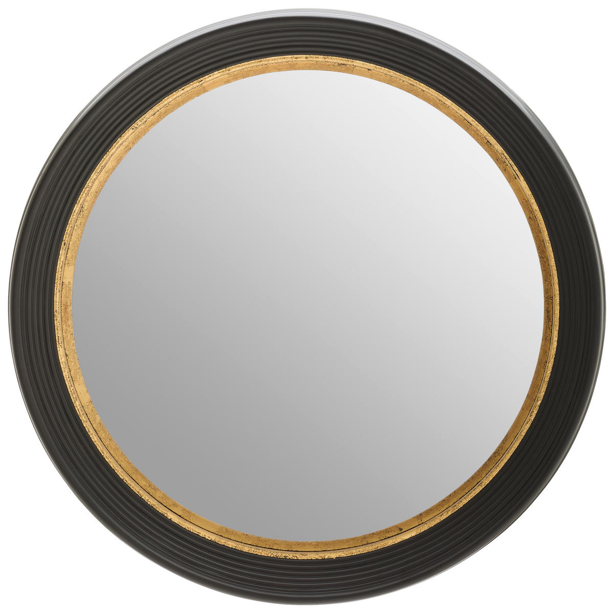 WANDSPIEGEL 58,5/58,5/6,5 cm  - Goldfarben/Schwarz, Design, Glas/Holzwerkstoff (58,5/58,5/6,5cm) - Novel