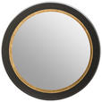 WANDSPIEGEL 58,5/58,5/6,5 cm  - Goldfarben/Schwarz, Design, Glas/Holzwerkstoff (58,5/58,5/6,5cm) - Novel