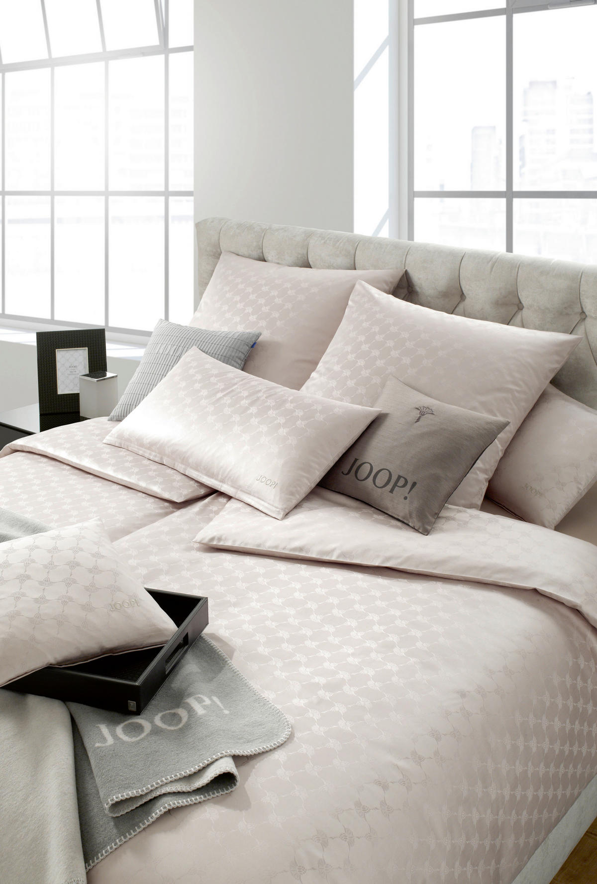 BETTWÄSCHE Cornflower Jacquard 140/200 cm  - Sandfarben, Design, Naturmaterialien/Textil (140/200cm) - Joop!