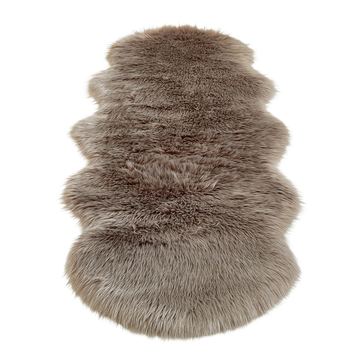 KUNSTFELL 60/180 cm Sarah Double Taupe  - Taupe, Basics, Kunststoff/Textil (60/180cm) - Novel