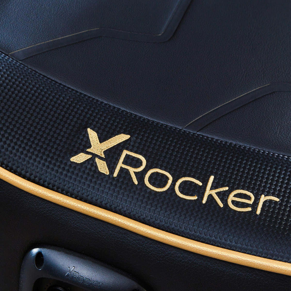 GAMINGSESSEL Schwarz, Goldfarben Textil   - Goldfarben/Schwarz, MODERN, Textil (42/64/75cm) - X Rocker