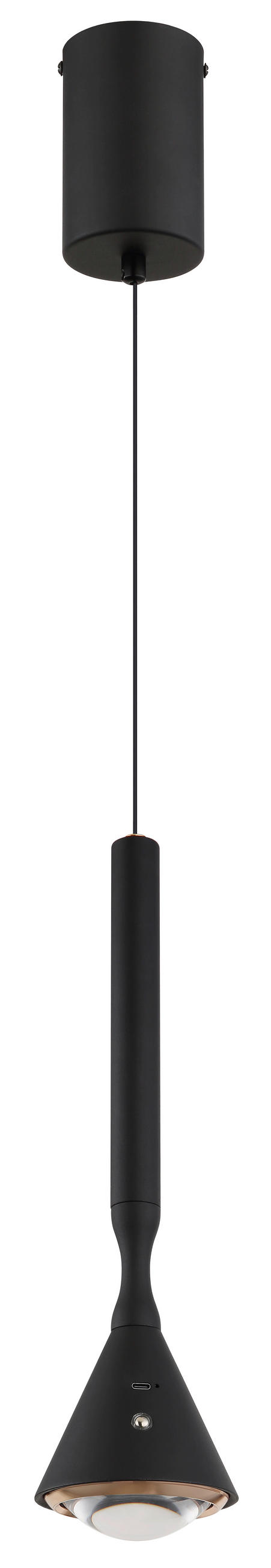 ZÁVĚSNÉ LED SVÍTIDLO, 9,9/50-210 cm  - bílá/černá, Design, kov/plast (9,9/50-210cm) - Globo