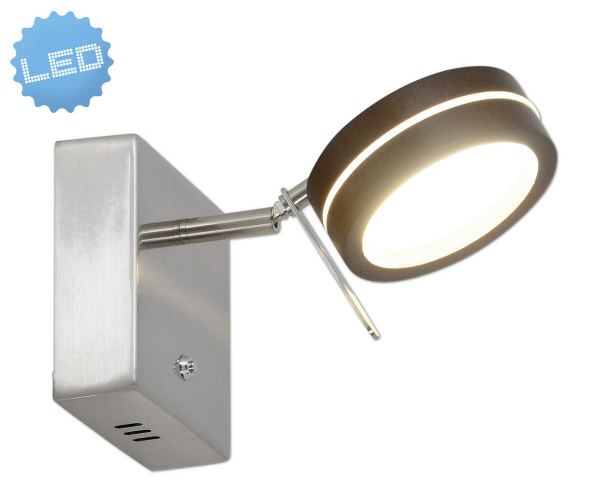 LED-WANDLEUCHTE Triberg 11/11/19 cm   - Braun, KONVENTIONELL, Holz/Metall (11/11/19cm) - Näve