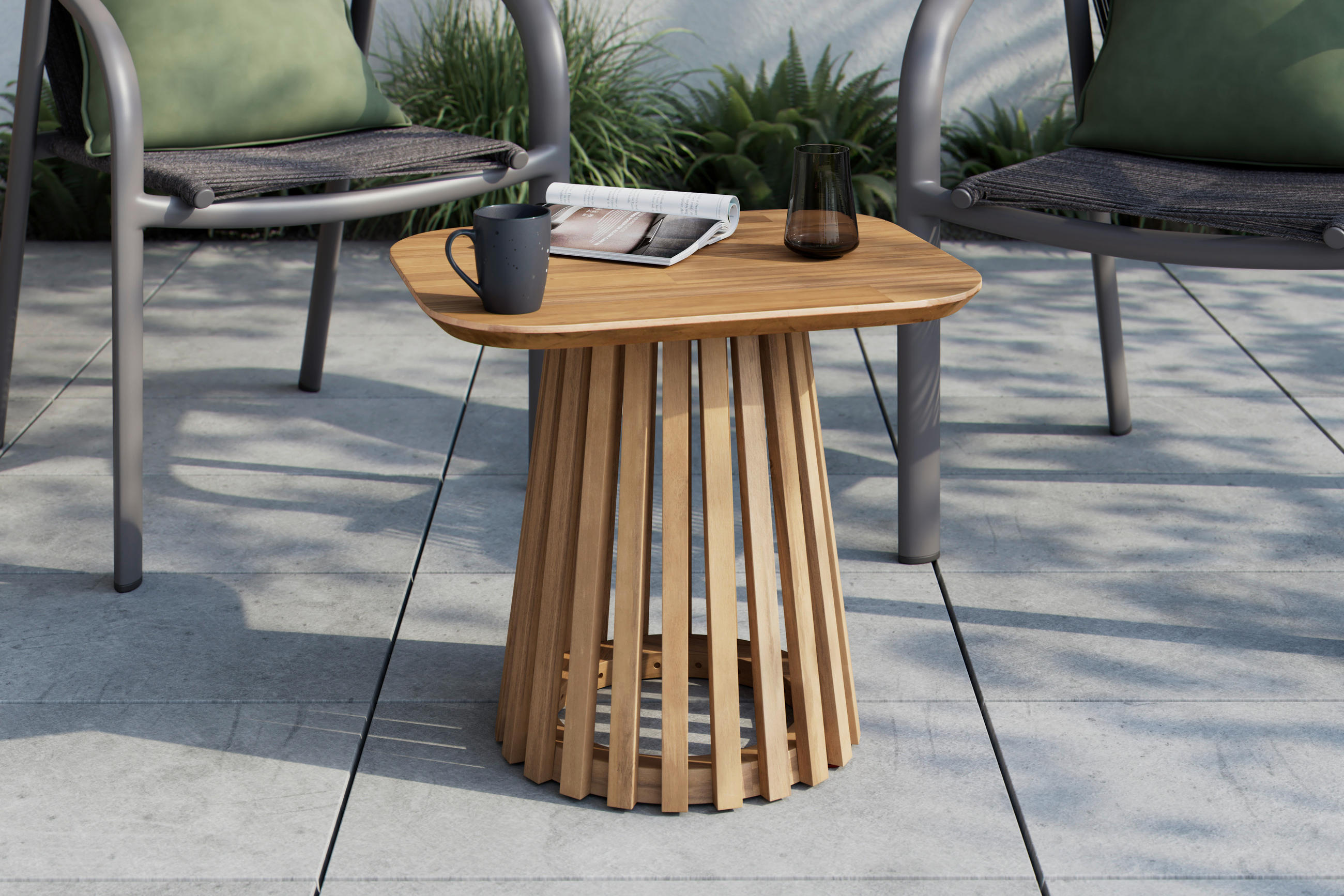 Ambia Garden ZAHRADNÍ STOLEK, dřevo, 50/40/42 cm