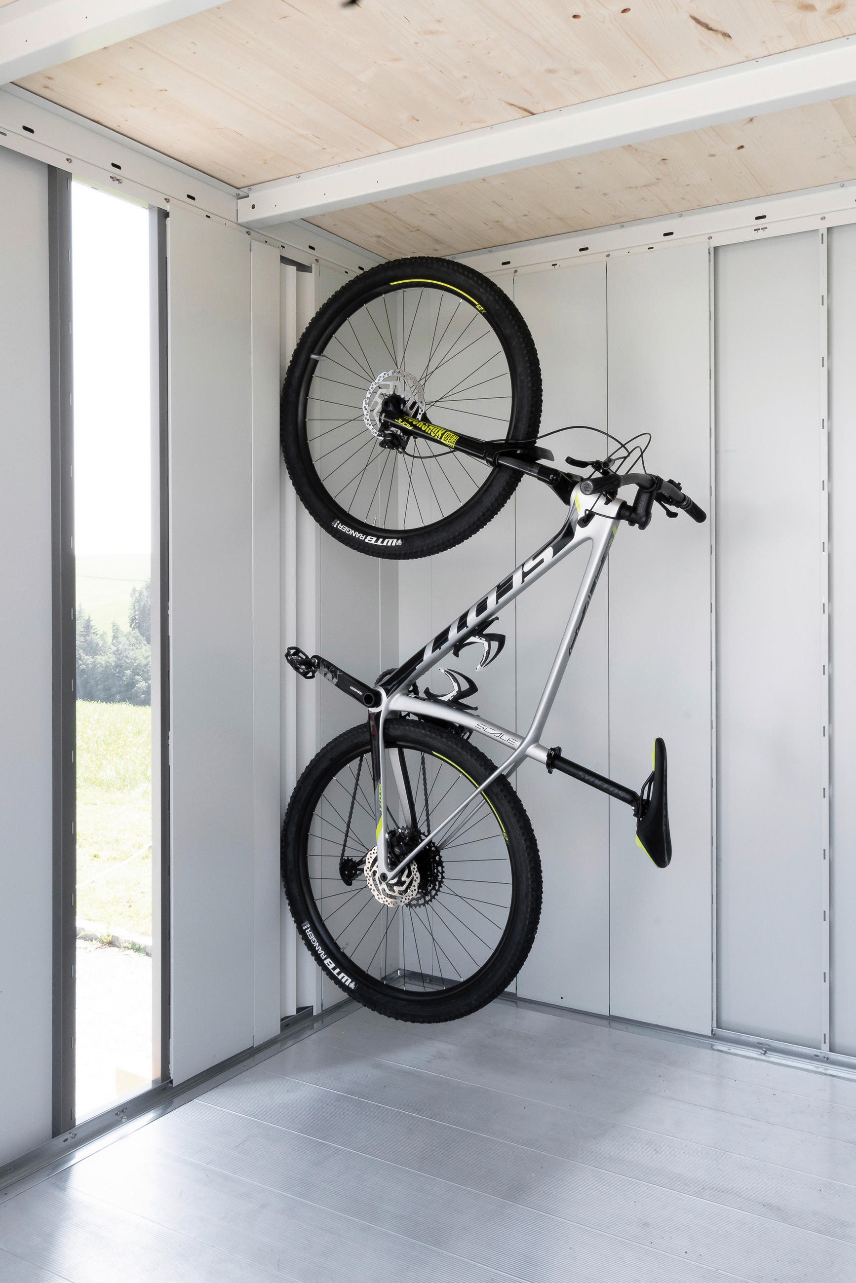 FAHRRADAUFHÄNGUNG - Silberfarben, Design, Metall (14,5/205,5/8cm) - Biohort