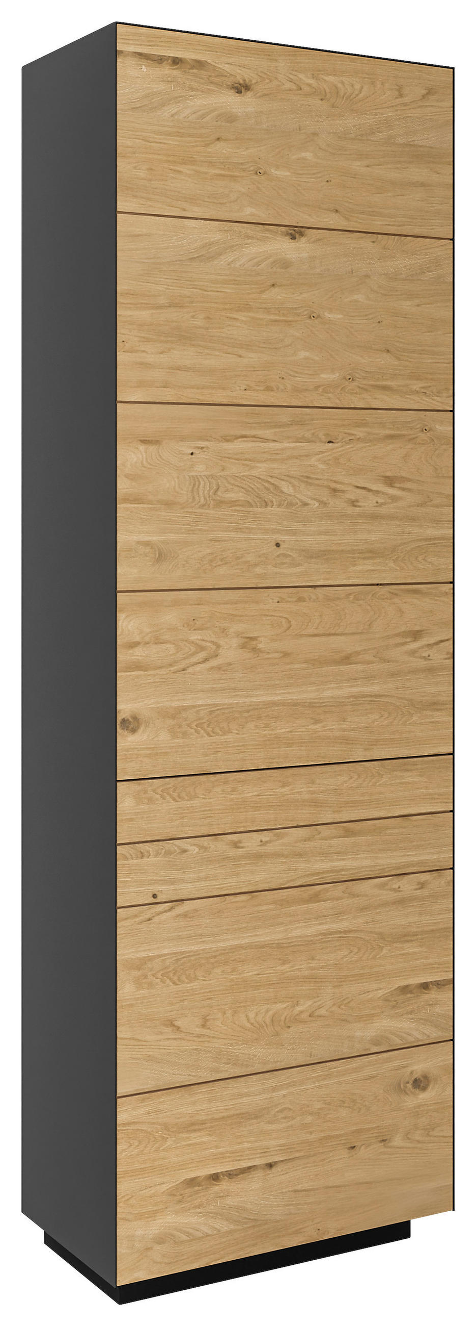 GARDEROBENSCHRANK  in  - Wildeiche/Anthrazit, Natur, Holz/Holzwerkstoff (65cm) - Dieter Knoll