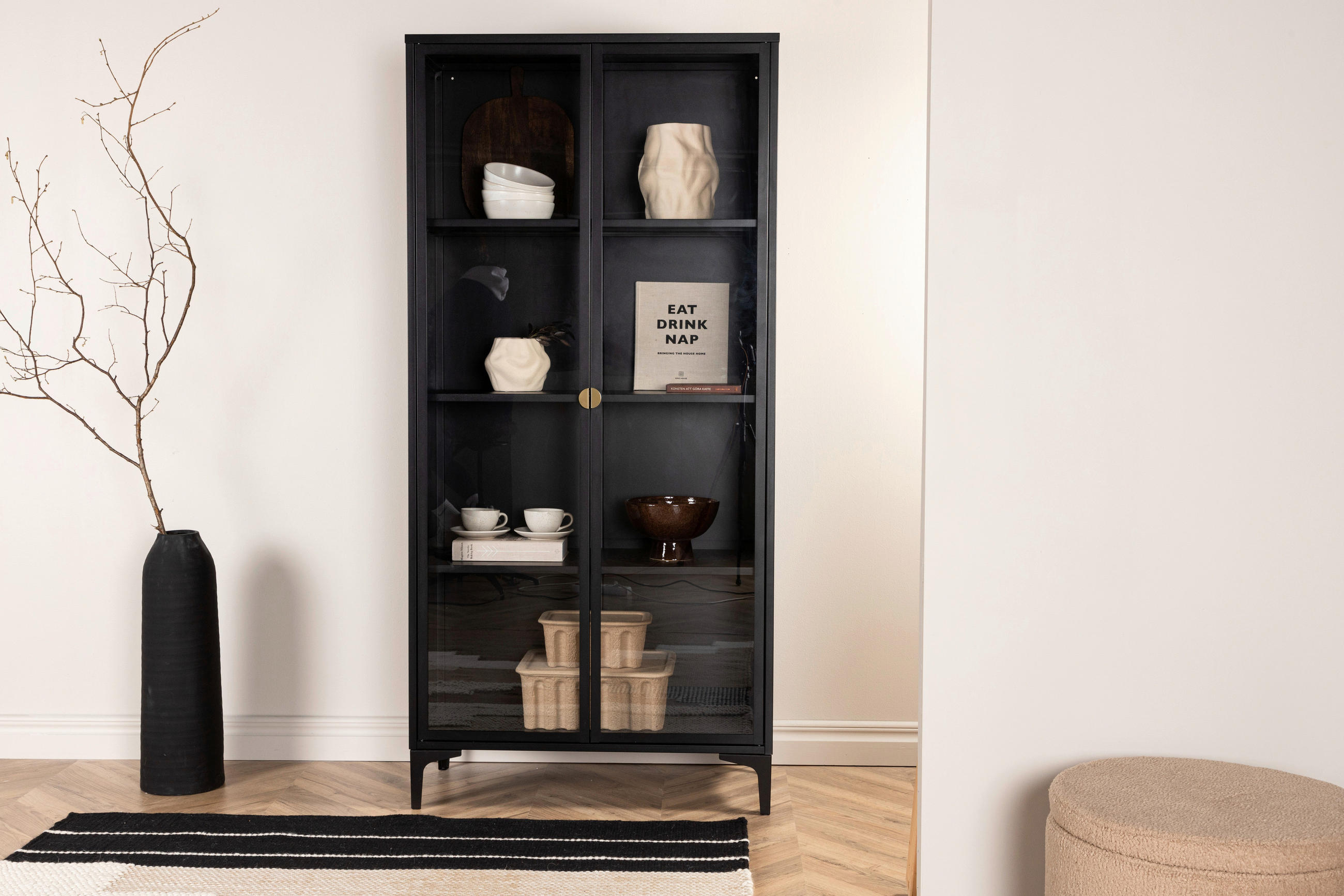 SIDEBOARD in 90/190/40 cm - Schwarz, Design, Metall (90/190/40cm) - Livetastic