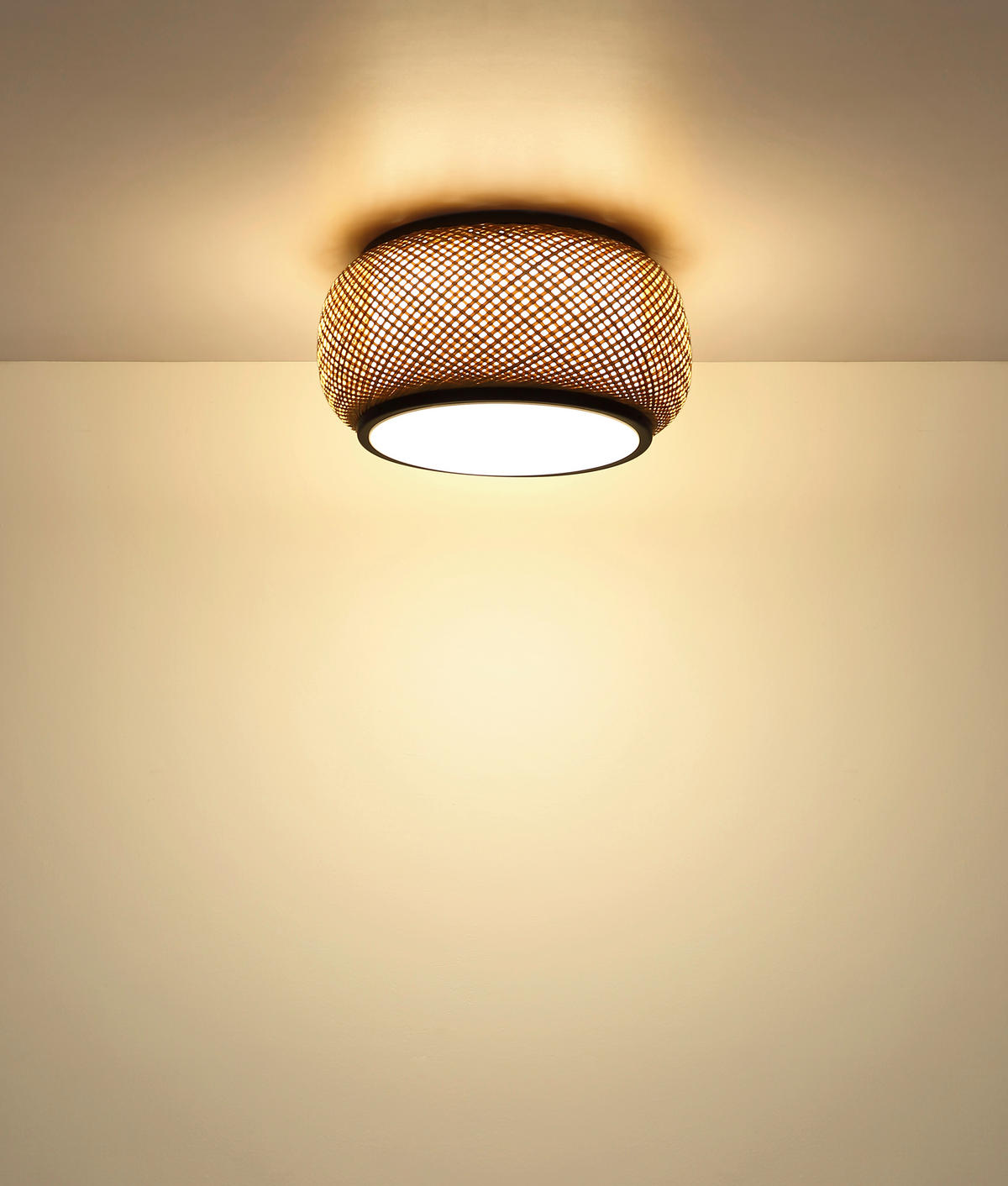 STROPNÍ LED SVÍTIDLO, 38/19,2 cm  - bílá/černá, Design, kov/dřevo (38/19,2cm) - Globo