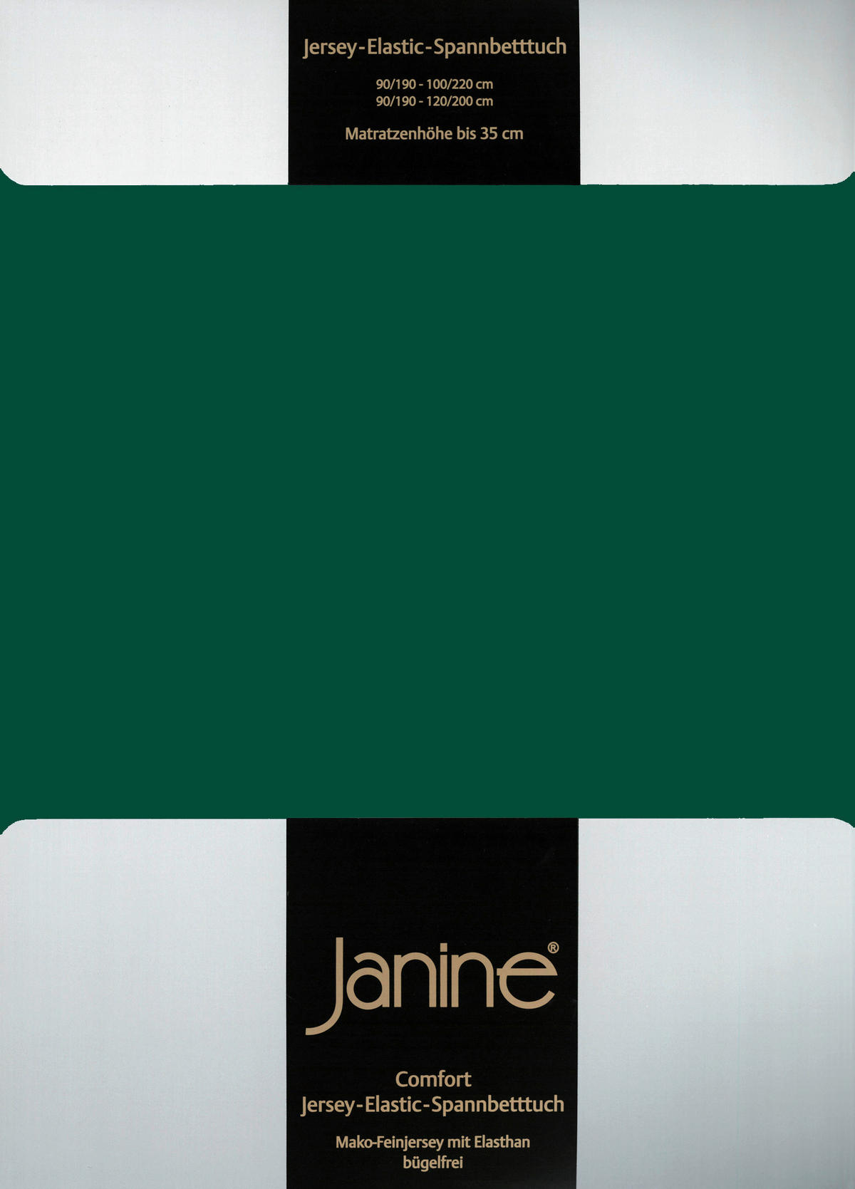 SPANNBETTTUCH Jersey  - Dunkelgrün, Basics, Textil (200/200/35cm) - Janine