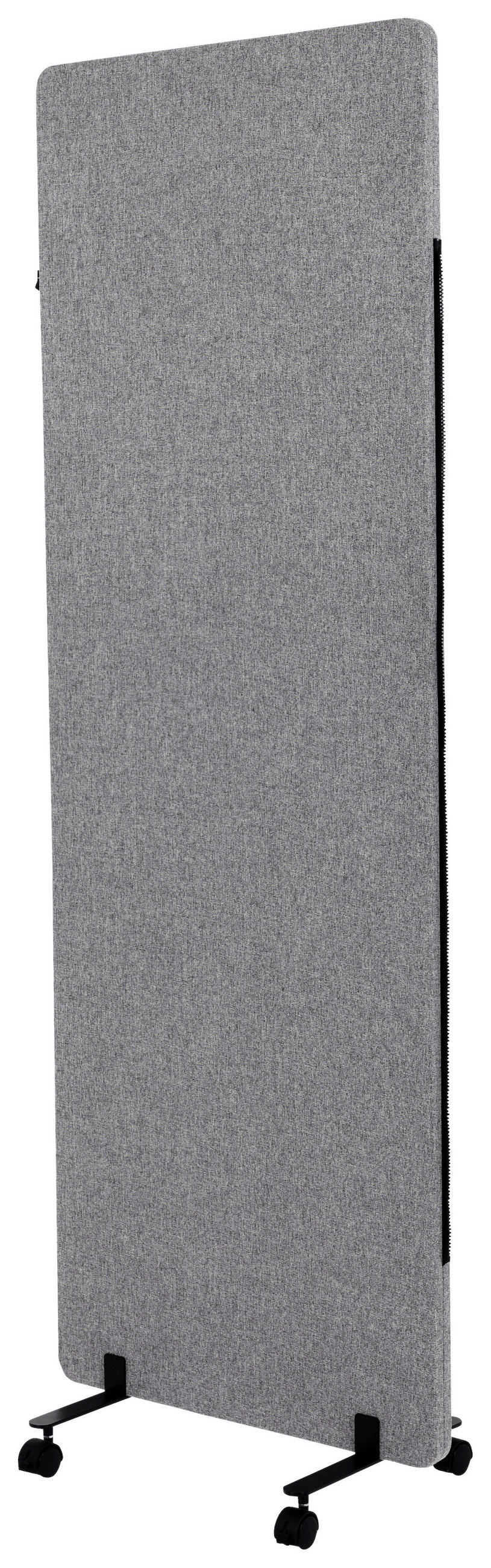 MELLANVÄGG  i metall, plast, textil  mörkgrå  - mörkgrå, Basics, metall/textil (60/177/3cm) - MID.YOU
