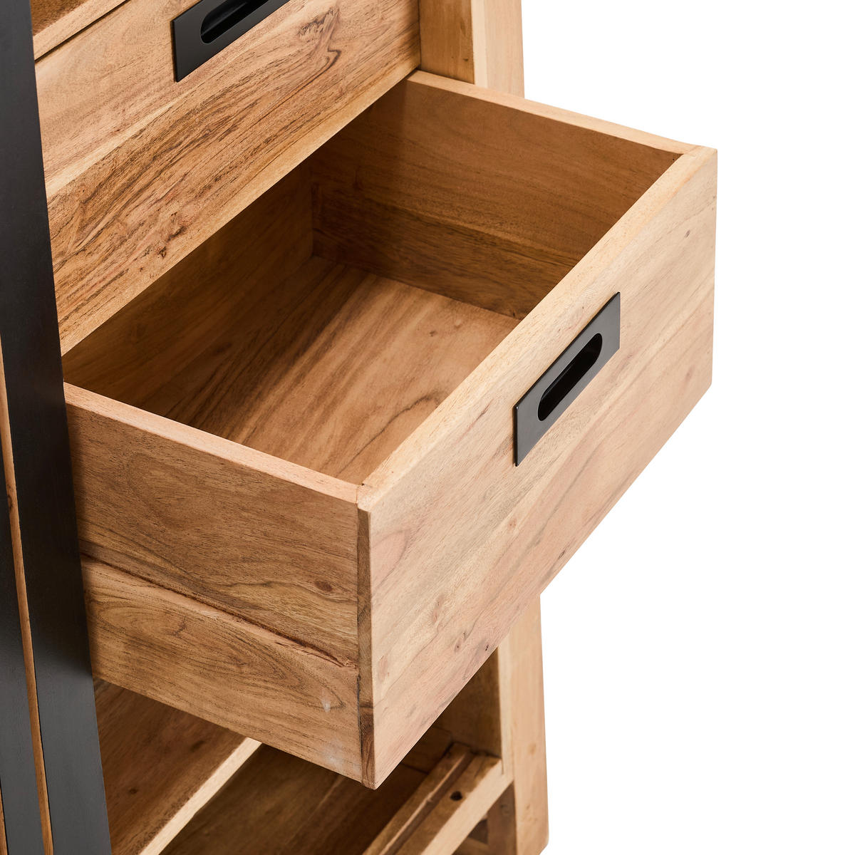 KOMMODE  in 100/135/40 cm  - Schwarz/Naturfarben, KONVENTIONELL, Holz/Metall (100/135/40cm) - Livetastic